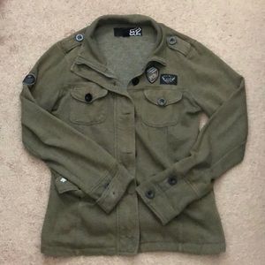 Green zip up jacket